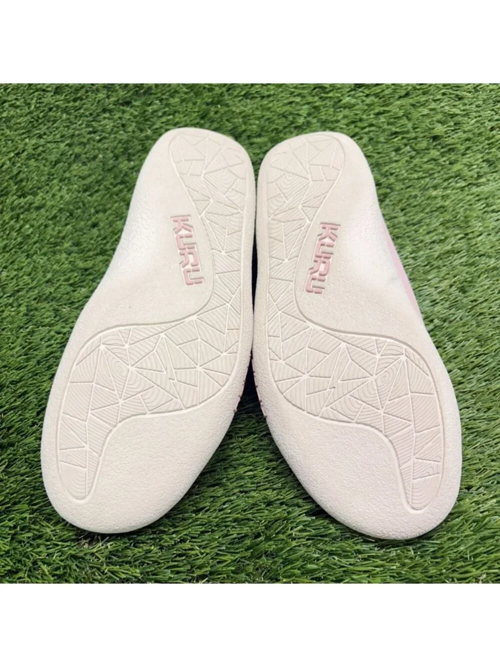 Kuru Loft Womens Size 10 Pink White Casual Moccasin Slip On Suede Slippers Shoes
